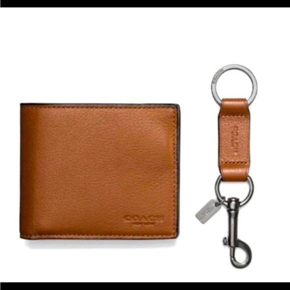 NWT Coach Men’s Brown 3 in 1 boxed Wallet Gift set - Picture 4 of 7